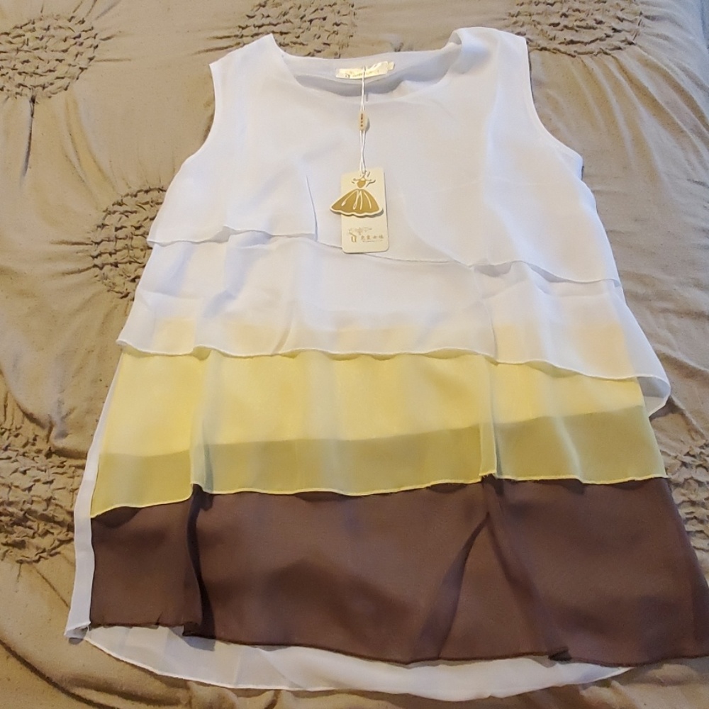 Color block tank top